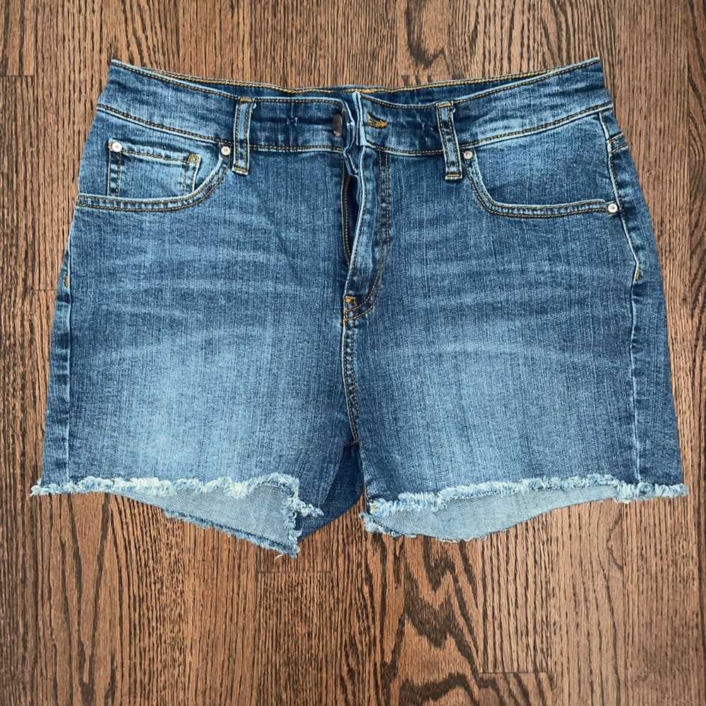 Gap high rise jean shorts